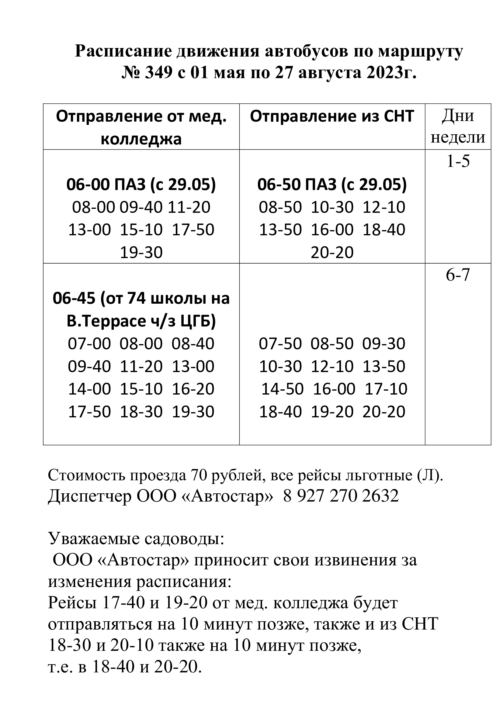 Расписание автобусов Сызрань